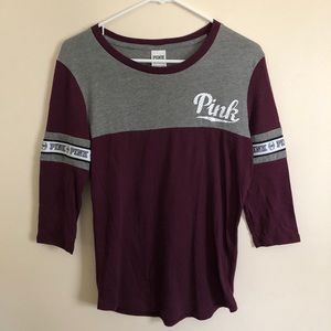 Victoria’s Secret Pink athletic style 3/4 sleeve t